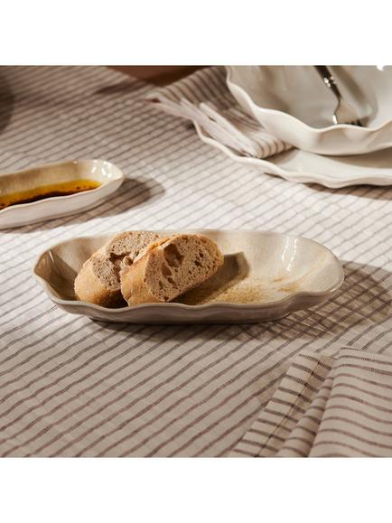 Neptune Sennen Stoneware Oblong Bread Platter, 24cm, White - view 2, White