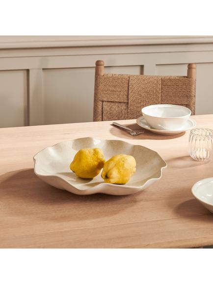 Neptune Sennen Round Stoneware Serving Platter, 39cm, White - view 2, White