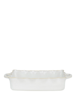 Neptune Bramley Large Rectangular Stoneware Baking Dish, White, Natural