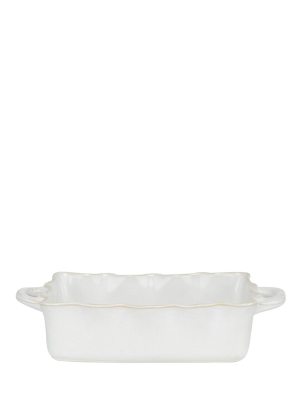 Neptune Bramley Medium Rectangular Stoneware Baking Dish, White, Natural