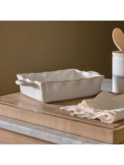 Neptune Bramley Medium Rectangular Stoneware Baking Dish, White - view 2, Natural