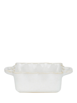 Neptune Bramley Small Square Stoneware Baking Dish, White, Natural