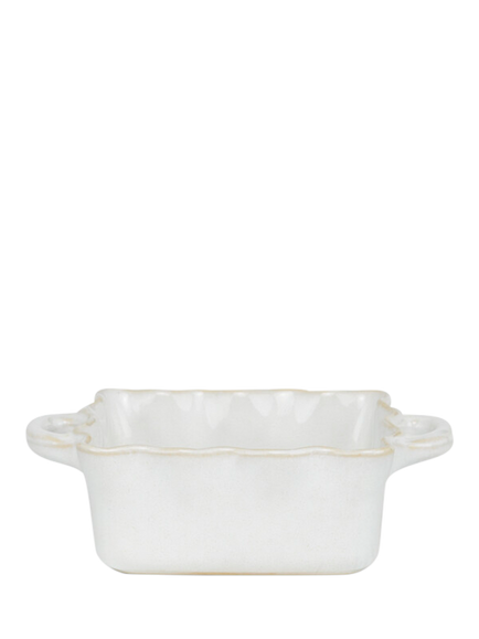 Neptune Bramley Small Square Stoneware Baking Dish, White, Natural