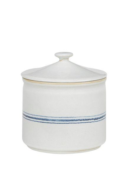 Neptune Melbury Large Stoneware Storage Jar, Natural/Navy, Natural