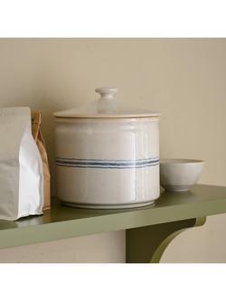 Neptune Melbury Large Stoneware Storage Jar, Natural/Navy - view 2, Natural