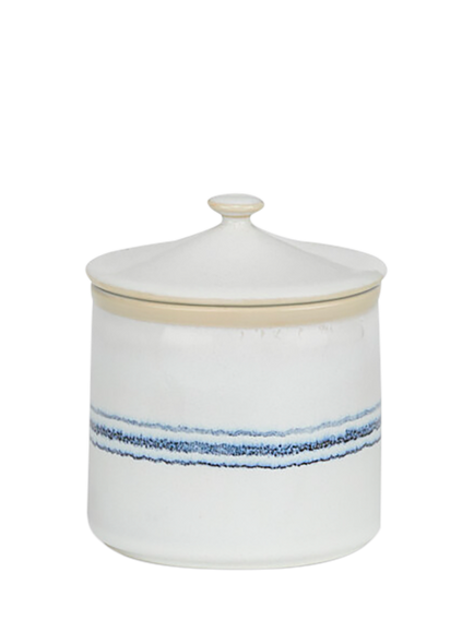 Neptune Melbury Small Stoneware Storage Jar, Natural/Navy, Natural