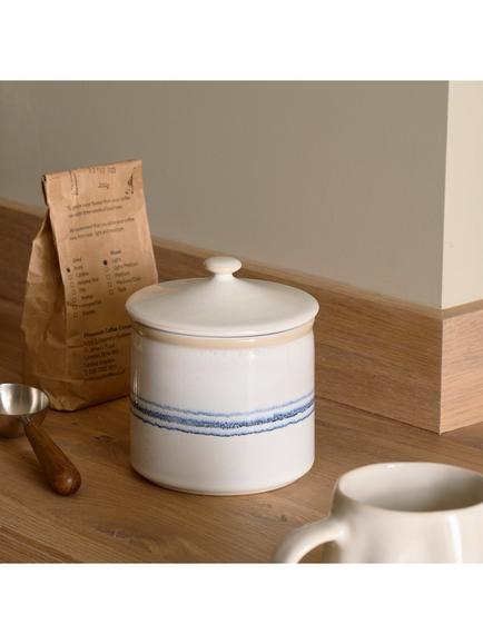 Neptune Melbury Small Stoneware Storage Jar, Natural/Navy - view 2, Natural