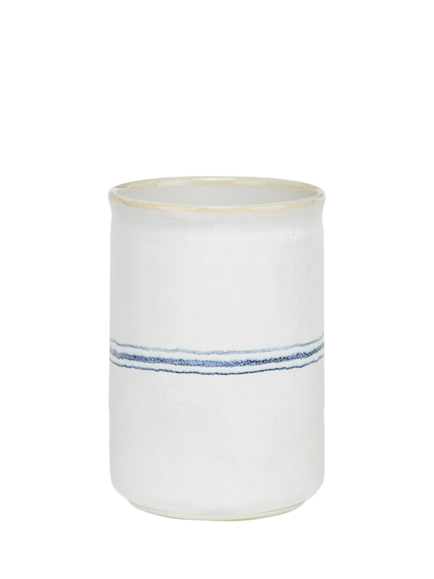 Neptune Melbury Stoneware Utensil Pot, Natural/Navy, Natural