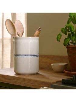Neptune Melbury Stoneware Utensil Pot, Natural/Navy - view 2, Natural