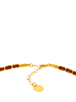 Be-Jewelled Baltic Natural Elements Necklace, Gold/Cognac - view 2, Gold/Cognac