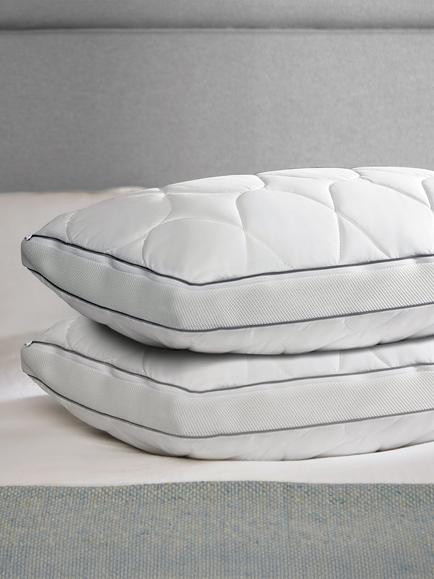 Sealy Airflow Memory Foam Standard Pillow Pair, Medium/Firm, White