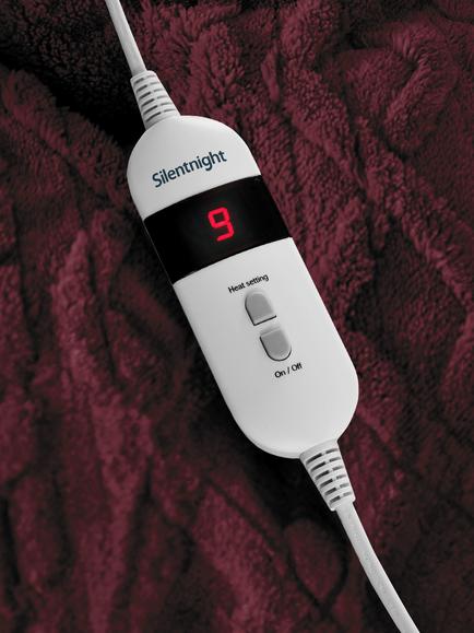 Silentnight Super Cosy Heated Throw - view 2, Berry