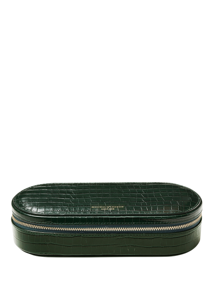 Aspinal of London Jewellery and Watch Travel Case, Evergreen