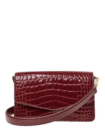 Aspinal of London Eliza Leather Clutch Bag, Merlot, Merlot