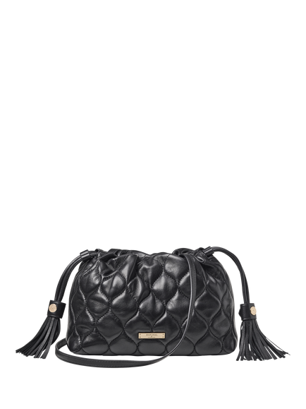 Aspinal of London Amelia Quilted Leather Evening Bag, Black, Black