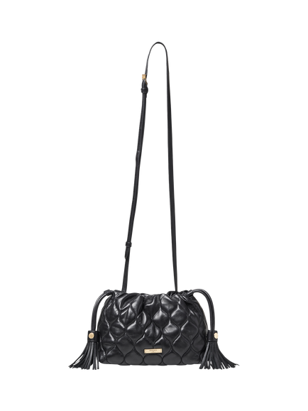 Aspinal of London Amelia Quilted Leather Evening Bag, Black - view 2, Black
