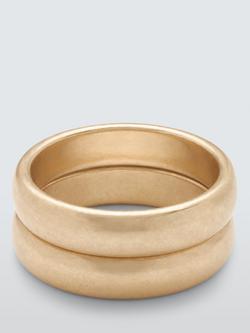 John Lewis Worn Bangles, Set of 2, Gold, Gold