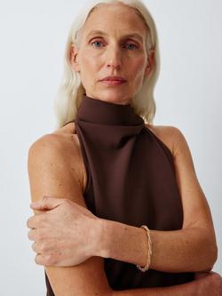 John Lewis Double Rope Twist Bracelet - view 2, Gold