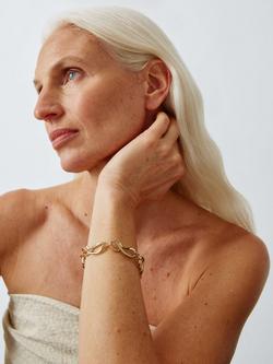 John Lewis Linked Knots Bracelet - view 2, Gold