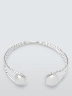 John Lewis Double Row Sphere Cuff, Silver, Silver