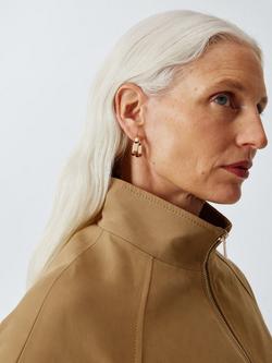 John Lewis Double Overlapped Hoop Earrings - view 2, Gold