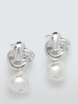 John Lewis Knot and Irregular Faux Pearl Drop Earrings