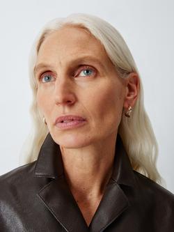 John Lewis Knot Stud, Twist and Ridged Small Hoop Earrings, Gold, Set of 3 - view 2, Gold