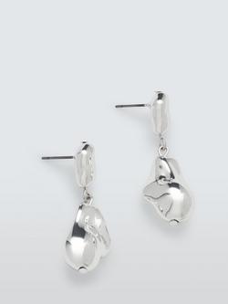 John Lewis Organic Stud & Drop Earrings, Silver, Silver