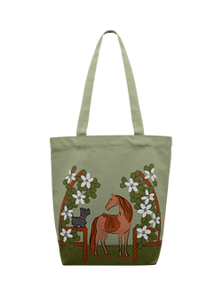 Radley Lunar New Year Horse Canvas Bag, Pistachio, Pistachio
