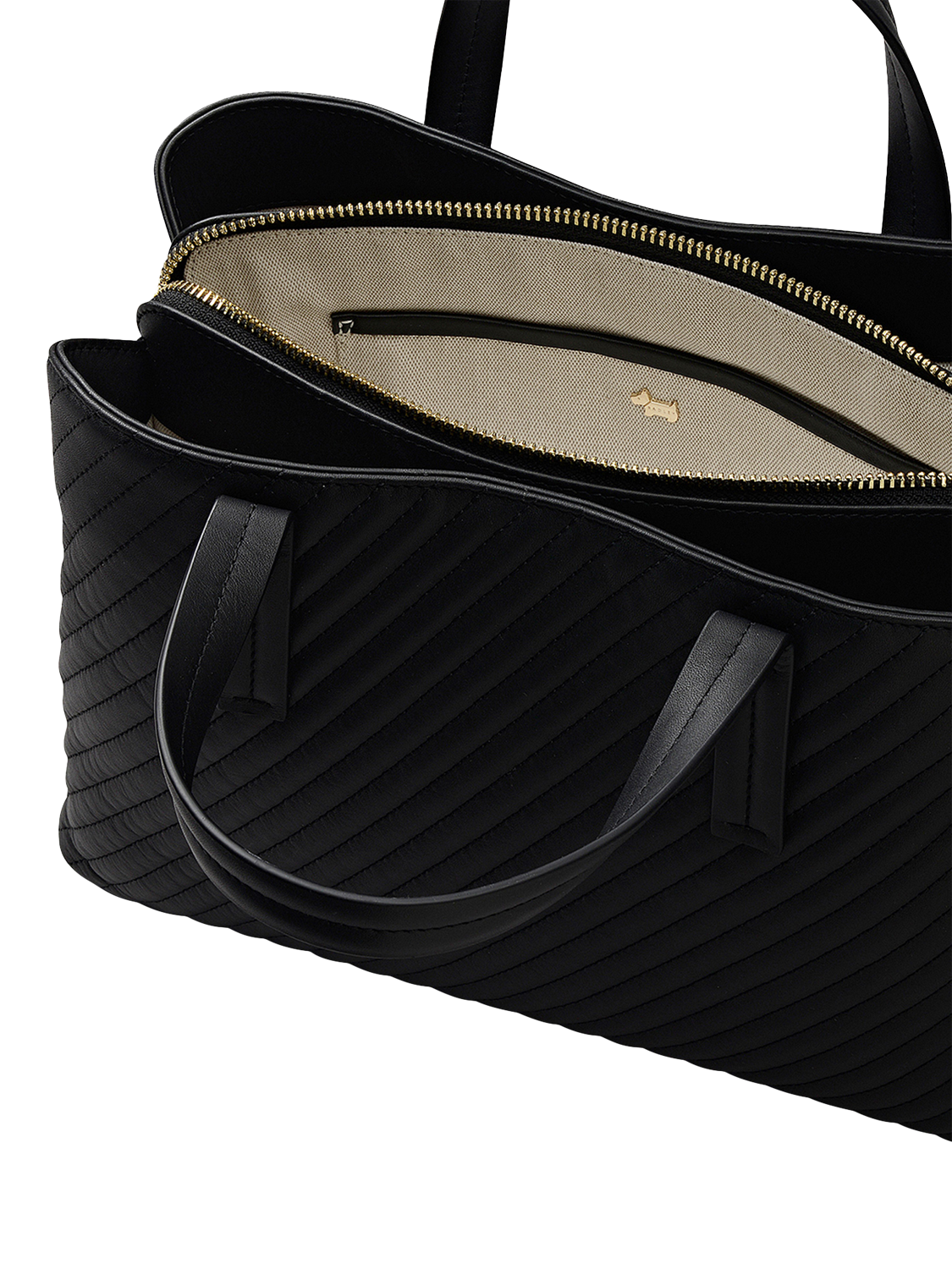 Product image 3 of 6, which shows Radley Dukes Place Quilted Grab Bag, Black