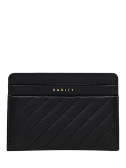 Radley Dukes Place Quilted Leather Card Holder, Black, Black