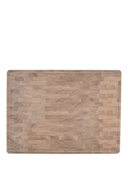 Neptune Orford Solid End-Grain Oak Wood Large Chopping Board, 70cm, Natural