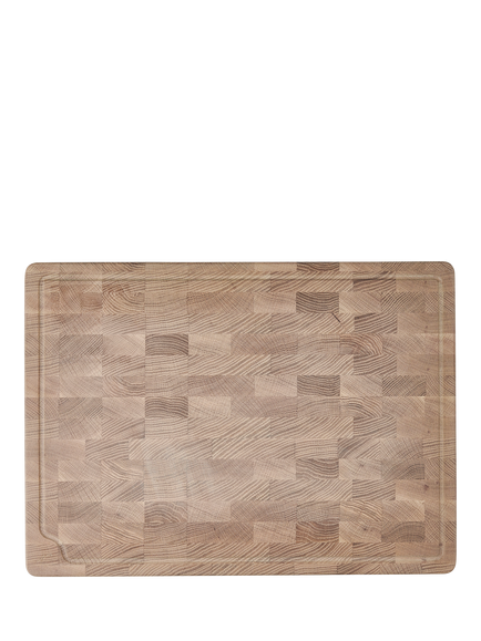 Neptune Orford Solid End-Grain Oak Wood Chopping Board, 55cm, Natural