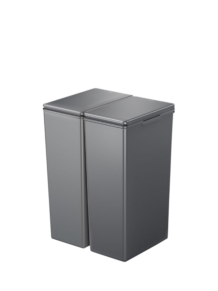 EKO Morandi Twin Touch Waste/Recycling Bin 30L, Grey, 