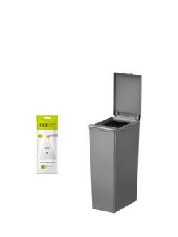 EKO Morandi Twin Touch Waste/Recycling Bin 30L, Grey - view 2, 