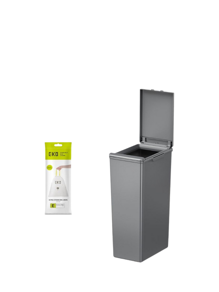 EKO Morandi Twin Touch Waste/Recycling Bin 30L, Grey - view 2, 