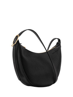 Longchamp Le Foulonné Leather Crossbody Bag - view 2, Black
