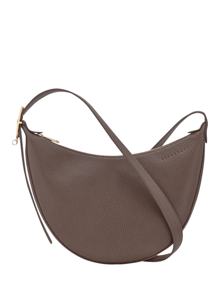 Longchamp Le Foulonné Leather Crossbody Bag, Taupe