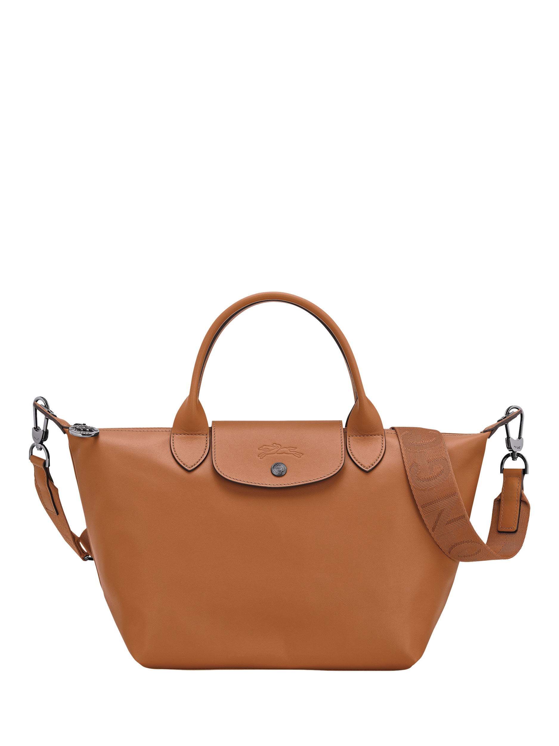Product image 1 of 5, which shows Longchamp Le Pliage Xtra Small Leather Top Handle Bag, Cashew