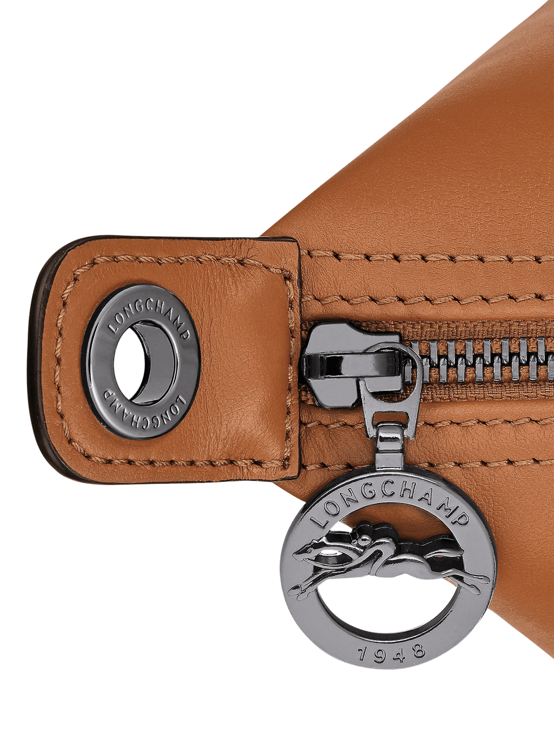 Product image 5 of 5, which shows Longchamp Le Pliage Xtra Small Leather Top Handle Bag, Cashew