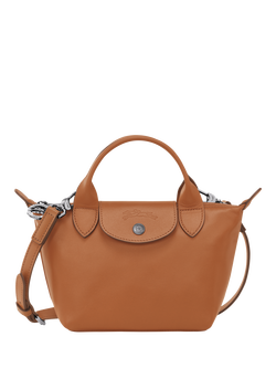Longchamp Le Pliage Xtra XS Leather Crossbody Bag, Cashew