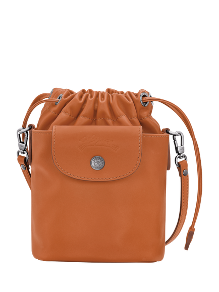 Longchamp Pliage Extra Small Leather Bucket Bag, Cashew