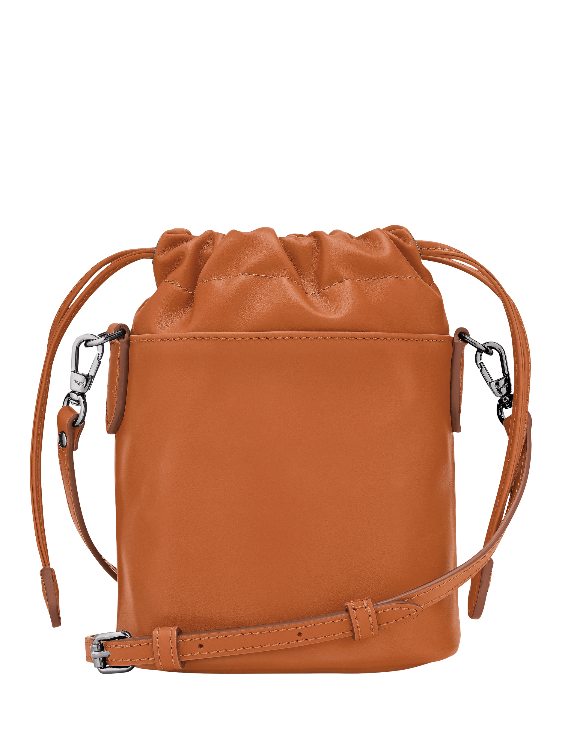 Product image 4 of 6, which shows Longchamp Pliage Extra Small Leather Bucket Bag, Cashew