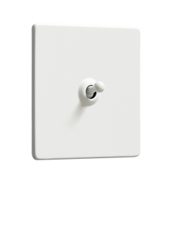 Dowsing & Reynolds Soft White Single Toggle Switch, White Toggle