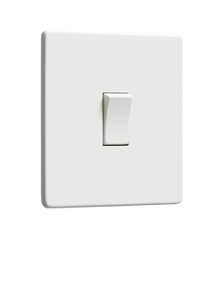 Dowsing & Reynolds Soft White Single Rocker Switch, White Switch