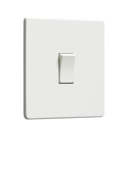 Dowsing & Reynolds Soft White Single Rocker Switch, White Switch