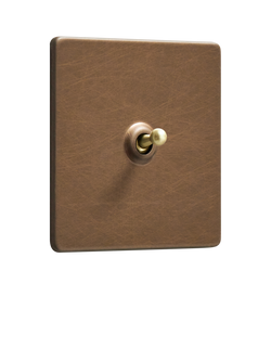 Dowsing & Reynolds Antique Brass Toggle Switch, Gold Toggles