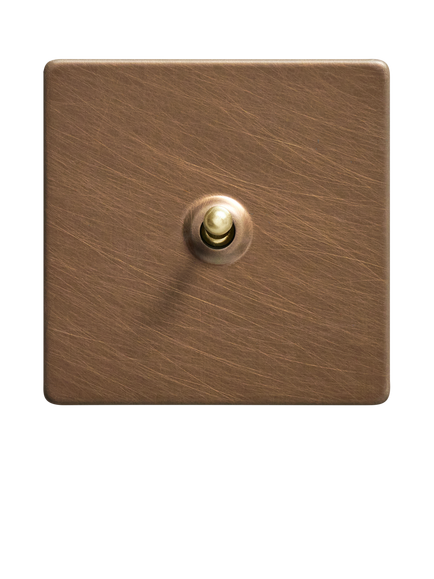 Dowsing & Reynolds Antique Brass Toggle Switch - view 2, Gold Toggles