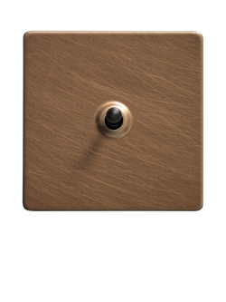 Dowsing & Reynolds Antique Brass Toggle Switch - view 2, Black Toggles