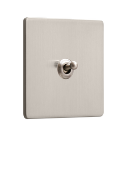 Dowsing & Reynolds Soft Silver Single Toggle Switch, Silver Toggle